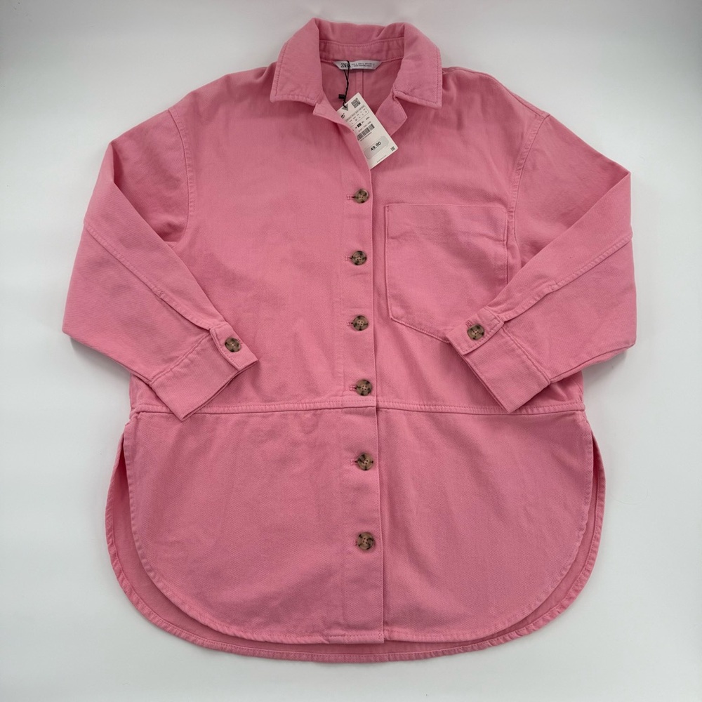 NWT Zara pink denim jacket